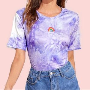 Purple Rainbow Tye Dye Tee 🌈